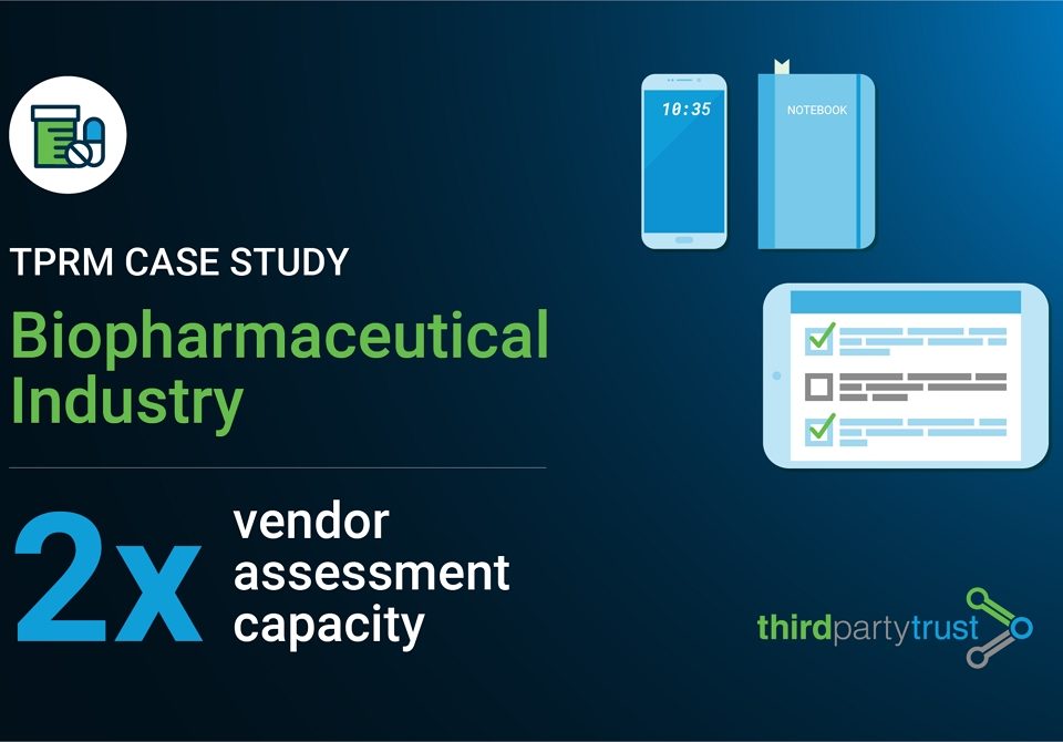 Biopharma Case Study TPRM 2x vendor risk assessments