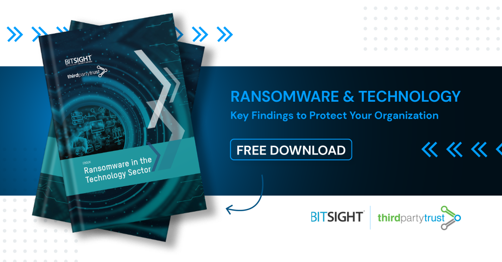 ransomware in technology research report - bitsight -thirdpartytrust